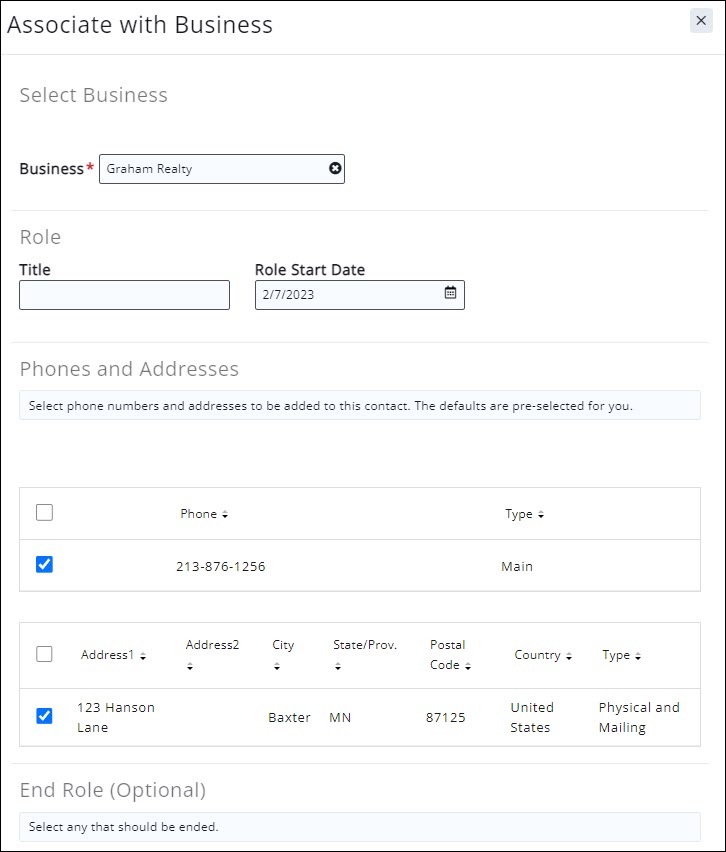 Associate with Business screenshot