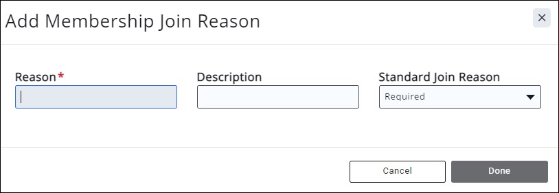 Add join reason screen