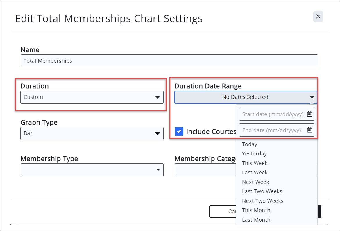 Edit Total Membership screenshot