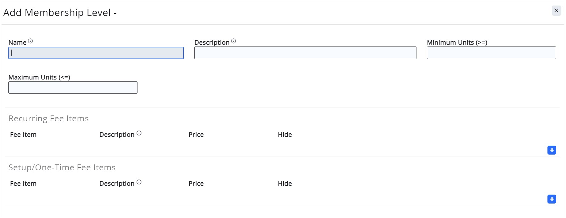 Add membership level