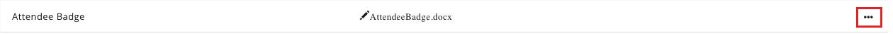 Document Generation Templates list cropped to a single template row, with the &bull;&bull;&bull; actions icon boxed (Mac)